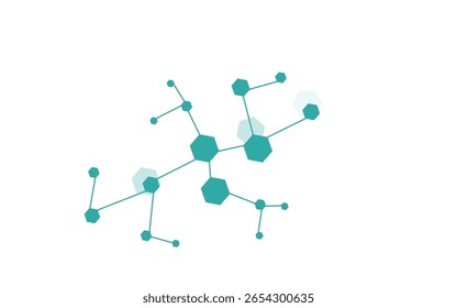 Geometric Dna Vector White Background. Molecular Microbiology Template. Technology Atom Futuristic Frame. Medicine Texture.