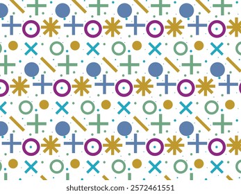 Geometric doddle colorful background pattern design