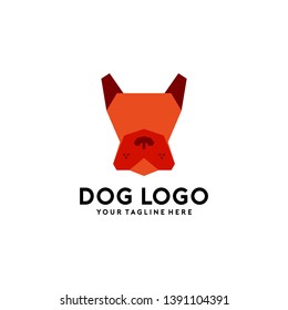 Geometric Dog Logo Design Vector Illustration