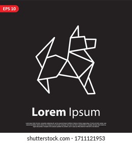 Geometric dog logo. simple and modern icon, template design. Easy to edit and customize
