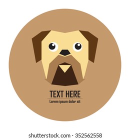 Geometric dog logo vector