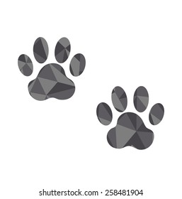 geometric dog paw