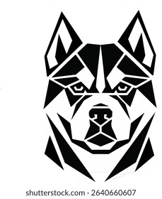 Geometric Dogs vector image with white background