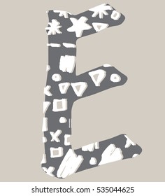 Geometric doodle font illustration vector