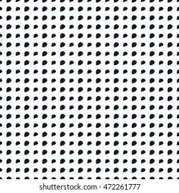 Geometric doodle seamless pattern. Black and white. Grunge hand drawn dotted background.