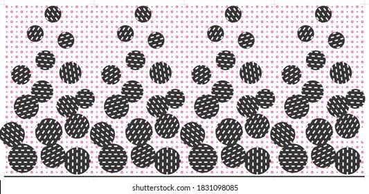 geometric dot and ball pattern for fabric print and texture or tile. embroidery use