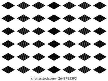 Geometric dot grid rhombus seamless pattern. Ideal for backgrounds, textiles, packaging, branding, or design projects.