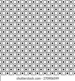 The geometric dot pattern with circles seamless vector background.
