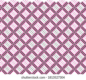geometric and dot pattern for fabric print and background and texture and tile or home decor use.Modern stylish texture.Repeating abstract background.