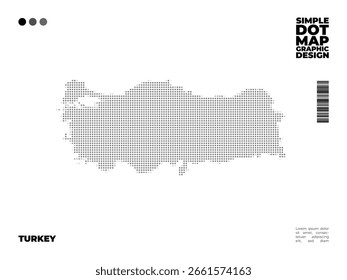 Mapa de padrão de ponto geométrico da Turquia para projetos de design limpo e moderno