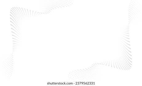 Geometric dotted curve shape. Technology abstract background. Minimalist backdrop. Background with copy space. Vector