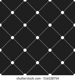 Geometric dotted vector black and white pattern. Seamless abstract modern texture for wallpapers and backgrounds