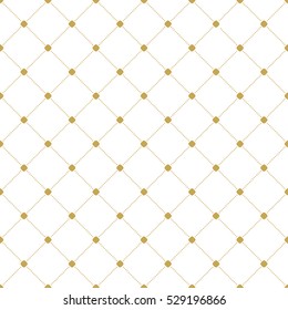 Geometric dotted vector golden pattern. Seamless abstract modern texture for wallpapers and backgrounds.