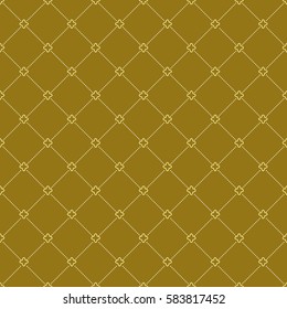Geometric dotted vector golden pattern. Seamless abstract modern texture for wallpapers and backgrounds