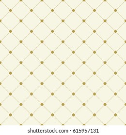 Geometric dotted vector golden pattern. Seamless abstract modern texture for wallpapers and backgrounds