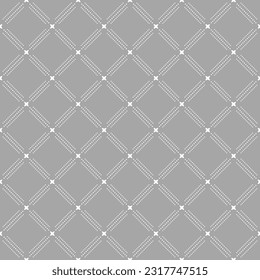 Geometric dotted vector dotted gray and white pattern. Seamless abstract modern texture for wallpapers and backgrounds