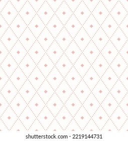 Geometric dotted vector light pink pattern. Seamless abstract modern texture for wallpapers and backgrounds