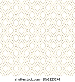 Geometric dotted vector pattern. Seamless abstract golden modern texture for wallpapers and backgrounds