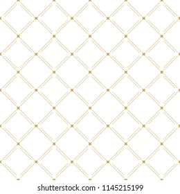 Geometric dotted vector pattern. Seamless abstract modern dotted golden texture for wallpapers and backgrounds