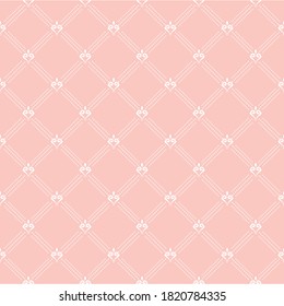 Geometric dotted vector pink and white pattern. Seamless abstract modern texture for wallpapers and backgrounds