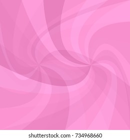 Geometric double spiral background - vector design from twisted rays in pink tones