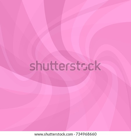 Geometric double spiral background - vector design from twisted rays in pink tones