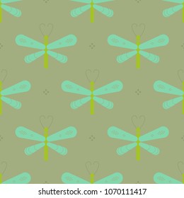 Geometric dragonfly geometric pattern. Minimal geometric series.