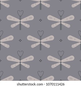 Geometric dragonfly geometric pattern. Minimal geometric series.