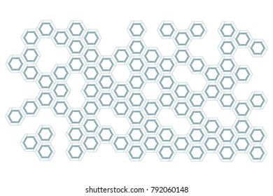Geometric drawing of intersecting lines. Abstract background for your design. Vector illustration. Hexagons, color geometric background with composition elements