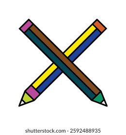 a geometric drawing of a pencil