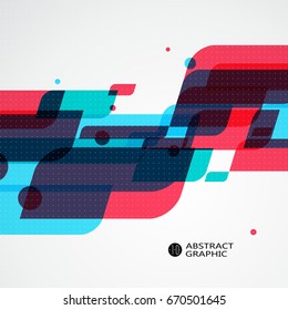 Geometric drawings that are superimposed on each other, abstract graphic design.