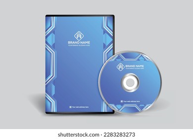 Geometric DVD cover design template