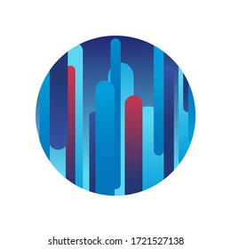 Geometric dynamic background with colorful rectangles with rounded edges. Stock vector illustration for background, wallpaper, wrapping paper and scrapbooking.