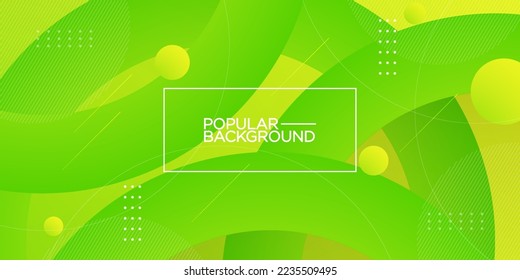 Geometric dynamic bright background with colorful green circle with rounded edges. Stock vector illustration for background.Eps10