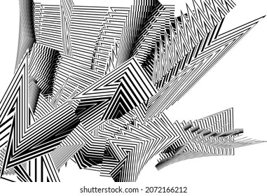 Geometric dynamic pattern, abstract halftone lines background, vector modern design texture.