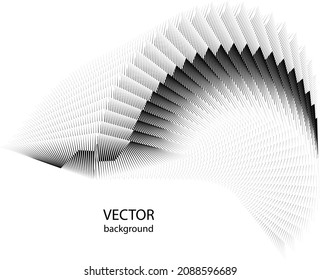 Geometric dynamic pattern, abstract halftone lines background, vector modern design texture.
