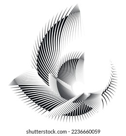 geometric dynamic pattern, abstract halftone lines background, vector modern design element