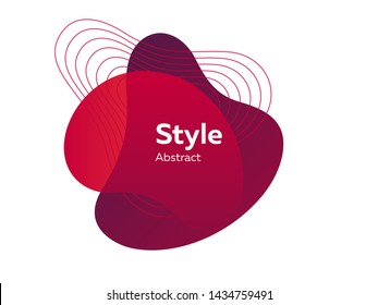 Geometric dynamical abstract element. Abstract modern graphic element. Dynamical colored forms and bent lines. Gradient abstract banners with liquid shapes. Template for design of logo, flyer or slide