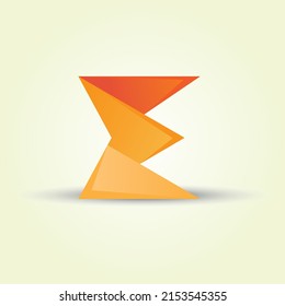 Geometric E Letter Vector Logo Design