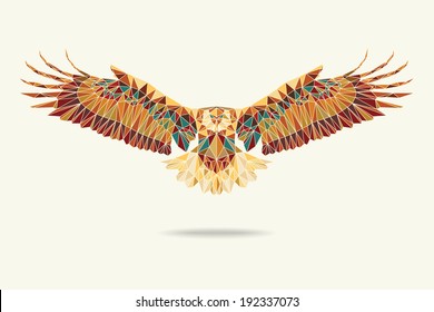 Geometric Eagle Abstract Colour Eps 10 Vector