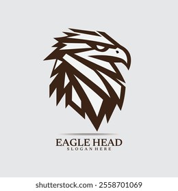 Geometric Eagle Head Vector Design.