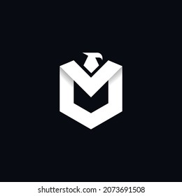 geometric eagle logo in modern style