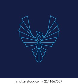 Geometric Eagle Phoenix Modern Logo. EPS10 vector 