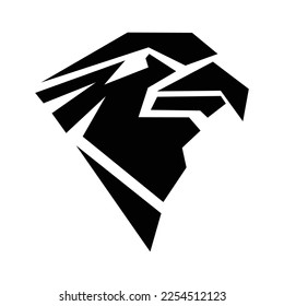 Geometric eagle silhouette logo symbol design illustration. Clean logo mark design. Illustration for personal or commercial business branding.