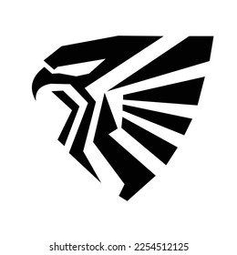 Geometrisches Adler Silhouette Logo Symbol Design Illustration. Sauberes Logo-Design. Illustration für die persönliche oder kommerzielle Markendarstellung.