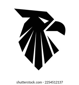 Geometrisches Adler Silhouette Logo Symbol Design Illustration. Sauberes Logo-Design. Illustration für die persönliche oder kommerzielle Markendarstellung.