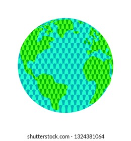 Geometric earth planet image. Vector illustration design