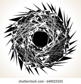 Geometric edgy random shape, abstract textured design