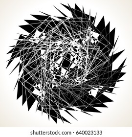 Geometric edgy random shape, abstract textured design