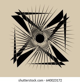 Geometric edgy random shape, abstract textured design